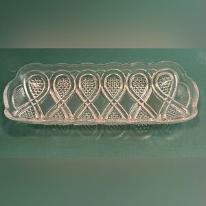 Antique EAPG Cut Glass Celery Dish. Circa 1900. 11.5”x 4 5/8”